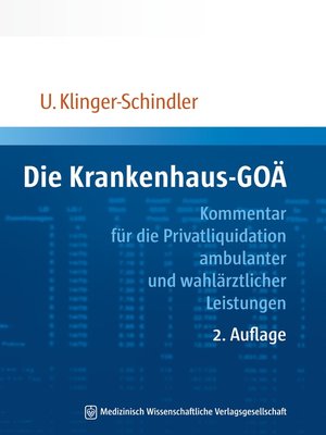 cover image of Die Krankenhaus-GOÄ